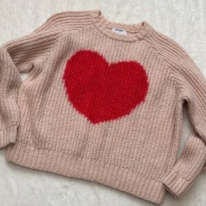 Old Navy Women's Sweater with Red Heart Design